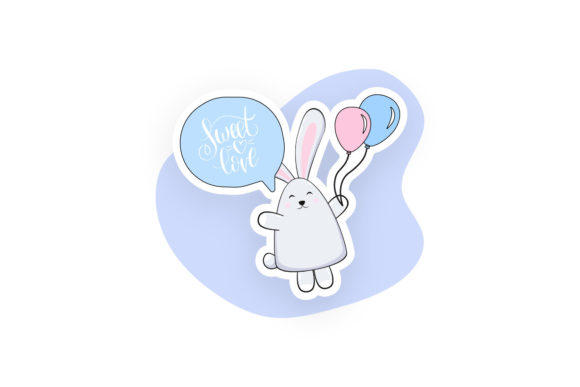 Cute Valentine Sweet Bunny Sticker – A Graphics Freebie Worth Considering for Digital Sellers
