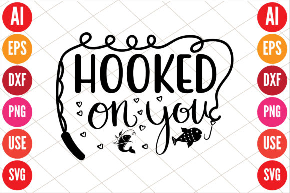 Hooked on You: A Versatile Graphic Design Asset for Content Creators