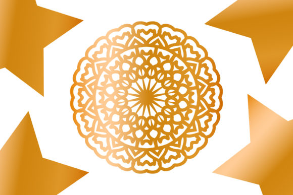 Mandala Fill Illustration Gradient Line: A Versatile Graphic Design Asset for Crafters