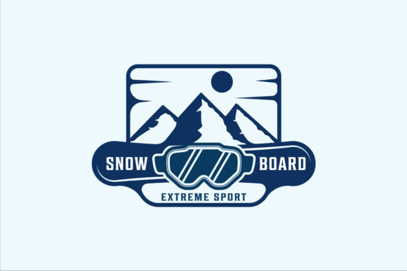 Snowboard and Mountain Logo Vector: A Freebie Graphic with a Bold Visual Statement
