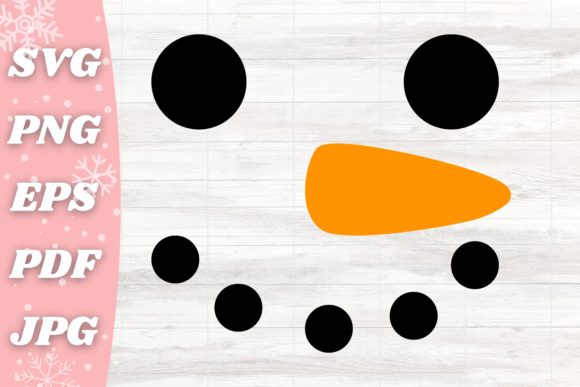 Snowman Face Graphics for Crafts: A Review for Digital Product Creators