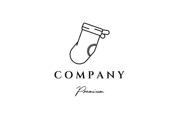 Sock Line Art Icon Logo Minimalist Vecto: A Versatile Graphic Design Freebie for Local Branding