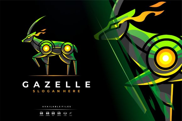 Unique Robotic Gazelle Mascot Logo – A Must-Try Graphic Freebie for Crafters