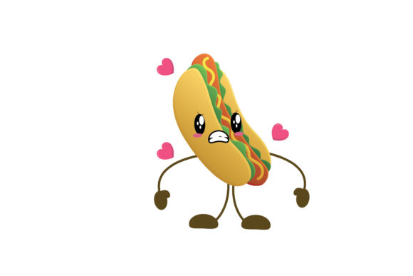 Valentine Beauty Kawaii Hotdog – A Graphics Freebie with Heartfelt Appeal