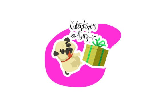 Valentine Dog Gift Valentine Day Graphics for Content Creators