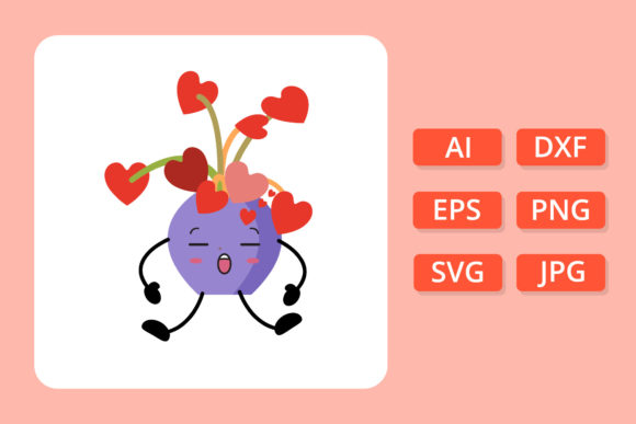 Valentine Kawaii Illustration: A Versatile Graphic Design Asset for Content Creators