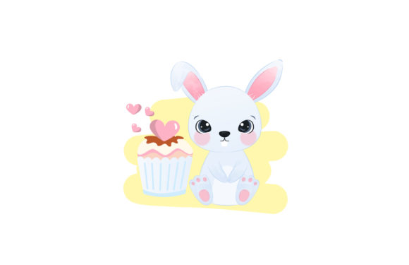 Valentine Rabbit Illustration: A Versatile Graphics Freebie for Content Creators